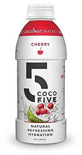 Photo 1 of 12 Pack- COCO5 All Natural Coconut Water- Cherry Crush Flavor - 16 Fl Oz Bottle
