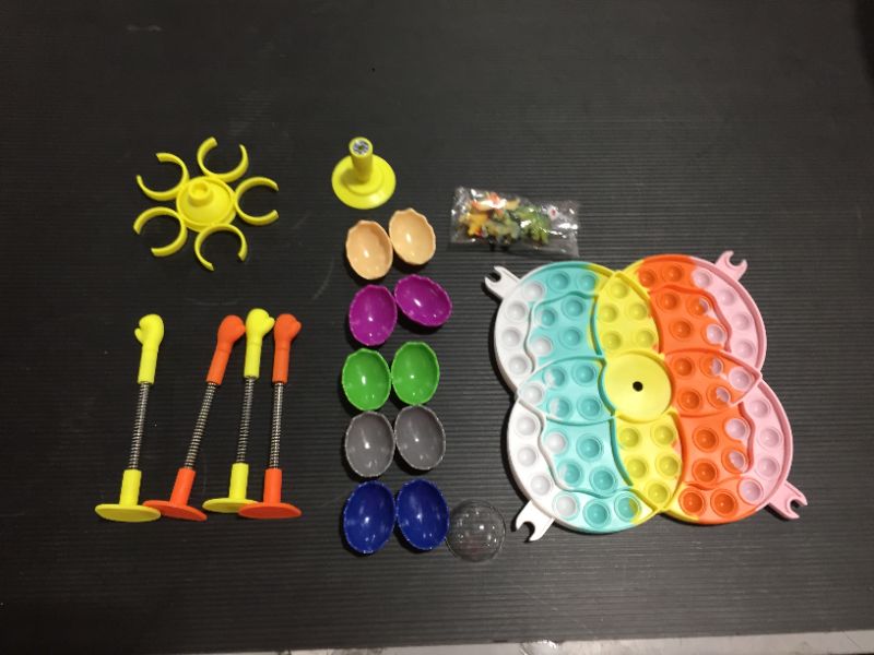 Photo 1 of Dinosaur Toys for Kids, Interactive Dinosaur Pop Fidget Toy Pop Dice Dinosaur Eggs Game Creative Dinosaur Birthday Party Supplies Push Pop Sensory Toys for Kids (Style A)

