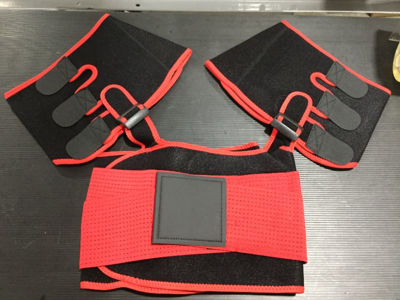 Photo 1 of Generic Black and Red Adjustable Back Brace 