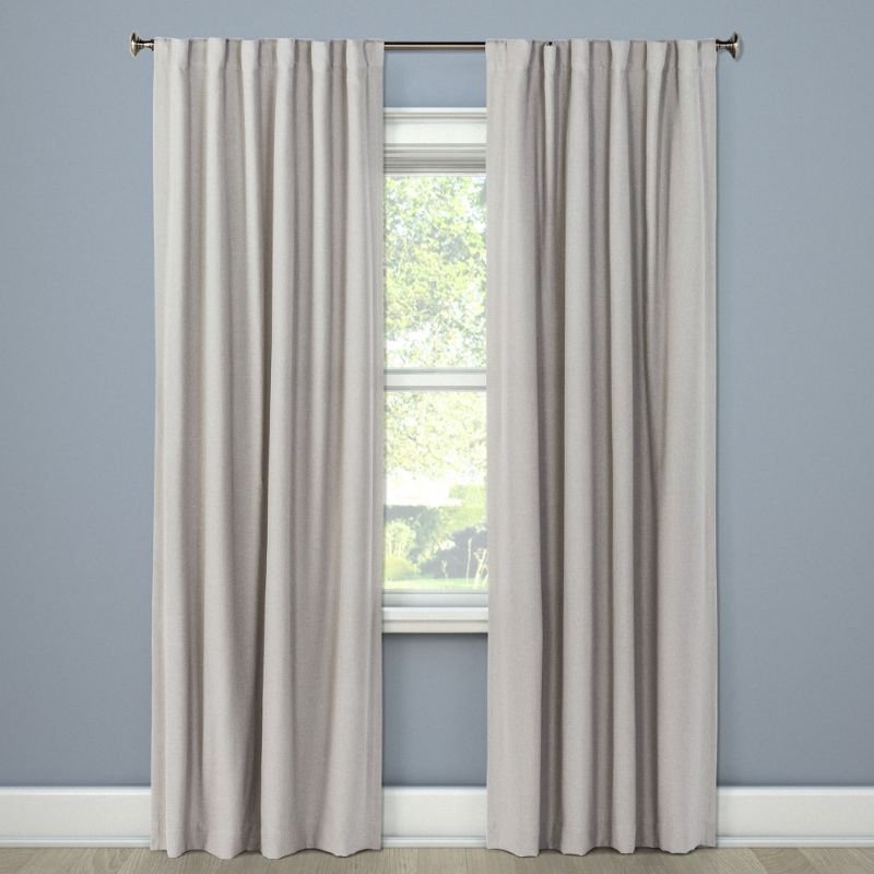 Photo 1 of Aruba Curtain Panels 84x50 Blackout Gray - Threshold 2 PACK
