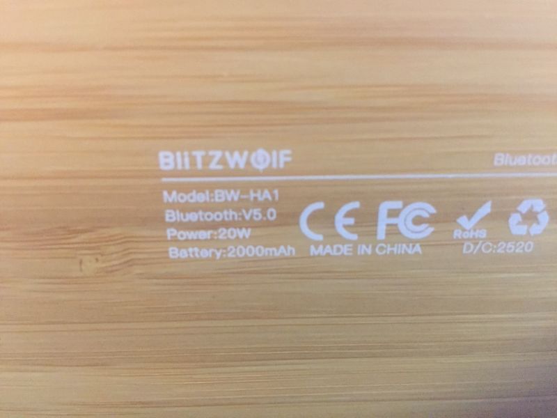 Photo 4 of BlitzWolf® BW-HA1 Bamboo bluetooth Speaker with Bamboo Material, Minimalism Style, Treble, Tenor, Bass Balance and Long Working Time
