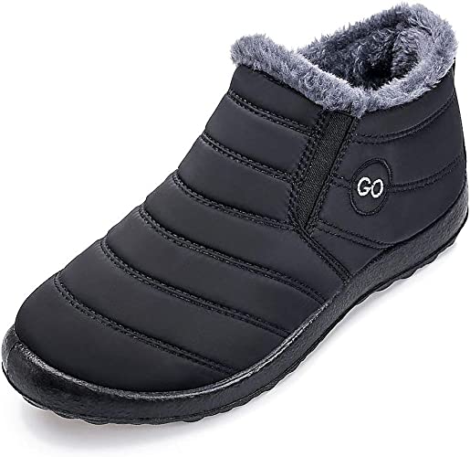 Photo 1 of Womens Snow Boots Warm Ankle Booties Waterproof Comfortable Slip On Outdoor Fur Lined Lining Winter Shoes for Women SZ 11
