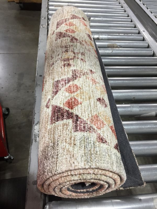 Photo 2 of 2'4"x7' Runner Distressed Geo Persian Style Rug Blush - Opalhouse™
