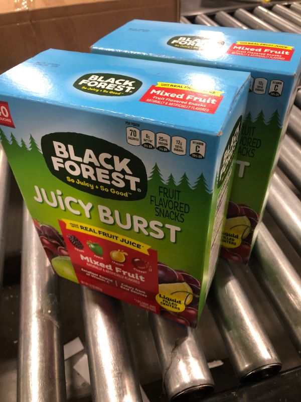 Photo 2 of 2 PACK - Black Forest Fruit Snacks Juicy Bursts, Mixed Fruit, 0.8 Ounce (40 Count)

EXPIRED 9/24/2021