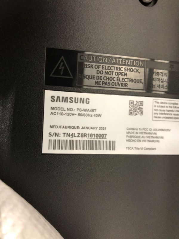 Photo 3 of Samsung HW-A450/ZA 2.1ch Soundbar with Dolby Audio (2021) , Black