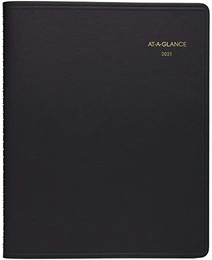 Photo 1 of 2021 Weekly Appointment Book & Planner by AT-A-GLANCE, 7" x 8-3/4", Medium, Black (709510521)
