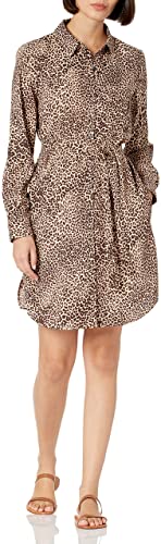 Photo 1 of Amazon Brand - Daily Ritual Women's Georgette Long-Sleeve Button Down Shirt Dress
 LARGE