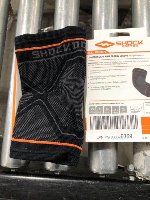 Photo 2 of Shock Doctor Compression Knit Elbow Sleeve with Gel Support
