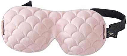 Photo 1 of Bucky Ultralight Comfortable Contoured Travel and Sleep Eye Mask, Pink Scallop, One Size (5824)
