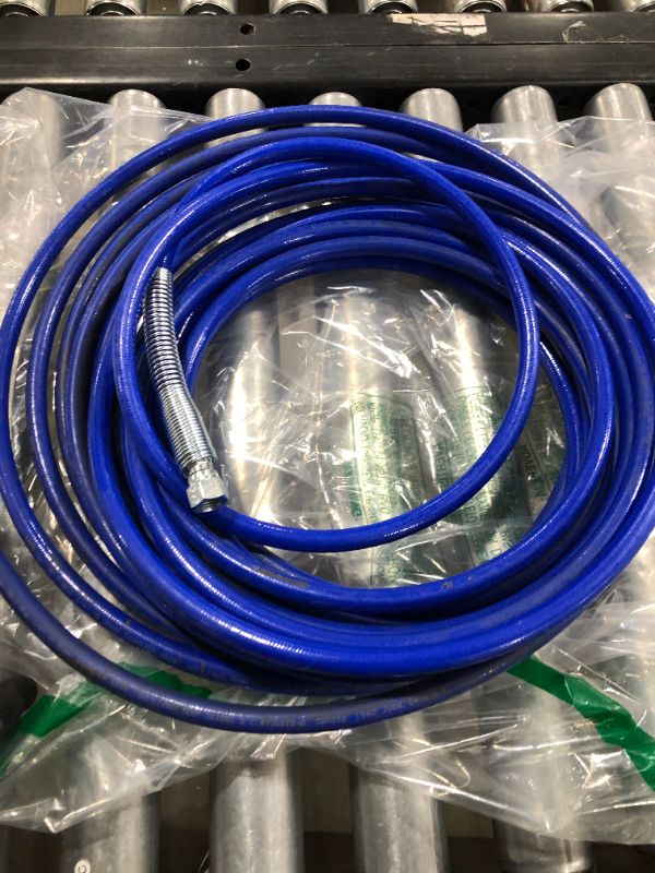 Photo 2 of 25ft x 1/4" Airless Paint Spray Hose Blue Color 7.5m Light Flexible Fiber Tube (7.5m)
