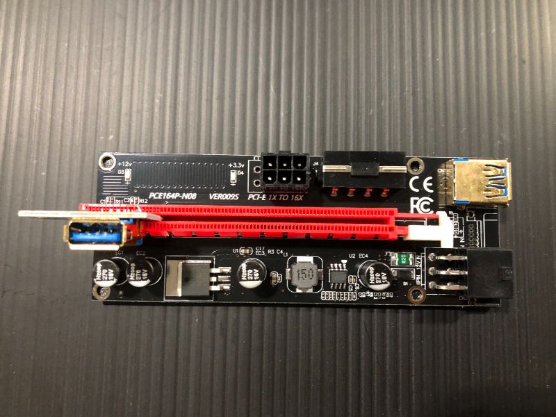 Photo 1 of BulletProof Mining Graphics Card PCIe Riser VER 009S 16x to 1x Powered Riser Adapter Card | Bitcoin | Ethereum Mining