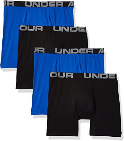 Photo 1 of Boys 8-20 Under Armour 4-Pack Performance Cotton Boxer Briefs