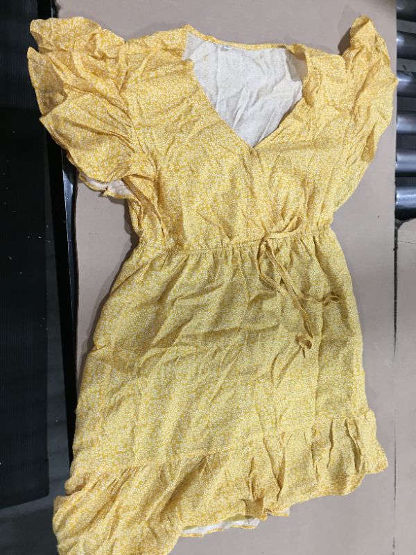 Photo 1 of Yellow Dress with White Polka dots XL