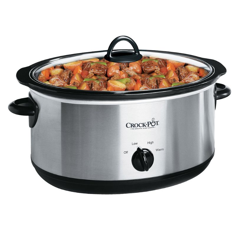 Photo 1 of Crock-Pot 2131368 7 Quart Manual Slow Cooker in Stainless Steel
