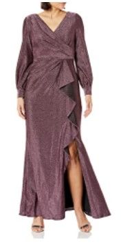 Photo 1 of Adrianna Papell Women's Metallic Jersey Dress 10
