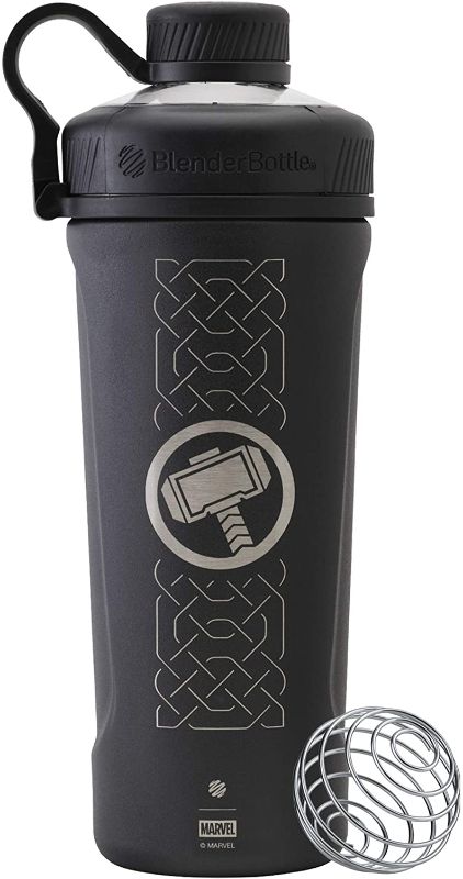 Photo 1 of BlenderBottle Marvel Comics Radian Insulated Stainless Steel 26-Ounce Shaker Bottle, Thor
