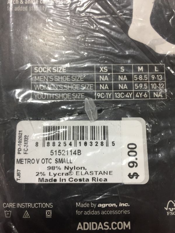 Photo 3 of Adidas Metro V Soccer OTC Socks-black/white-s
