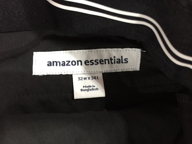 Photo 3 of Essentials Men's Standard Straight-Fit Stretch, Black, Size 32W X 34L
