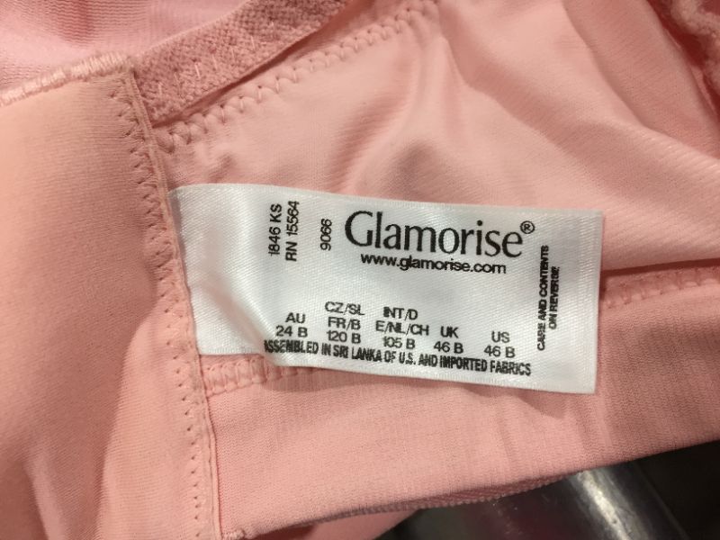 Photo 2 of GLAMORISE Pink Blush Underwire High Impact Sports Bra,46B
