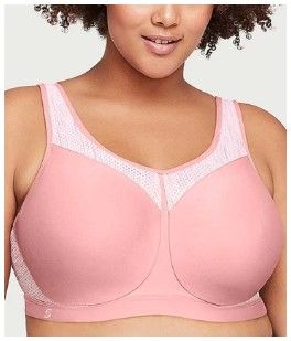 Photo 1 of GLAMORISE Pink Blush Underwire High Impact Sports Bra,46B
