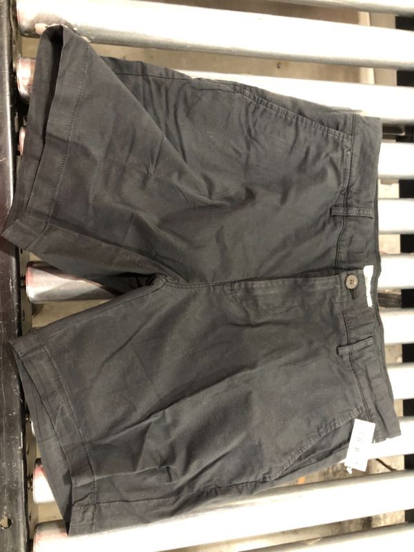 Photo 1 of Goodthreads Men's 7" Inseam Flat-Front Stretch Chino Short, Black, 32