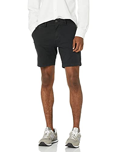 Photo 1 of Goodthreads Men's 7" Inseam Flat-Front Stretch Chino Short, Black, 32