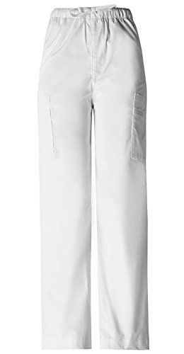 Photo 1 of Cherokee Workwear Core Stretch Scrubs Pant for Men Drawstring Cargo 4243, XL, White