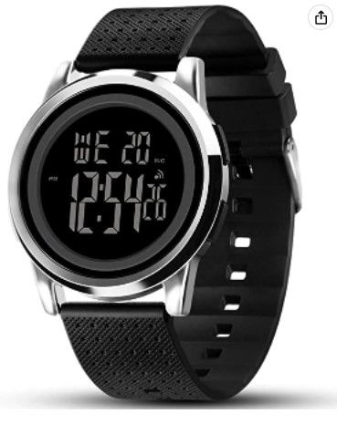 Photo 1 of YUINK Mens Watch Ultra-Thin Digital Sports Watch Waterproof Stainless Steel Fashion Wrist Watch for Men Women
