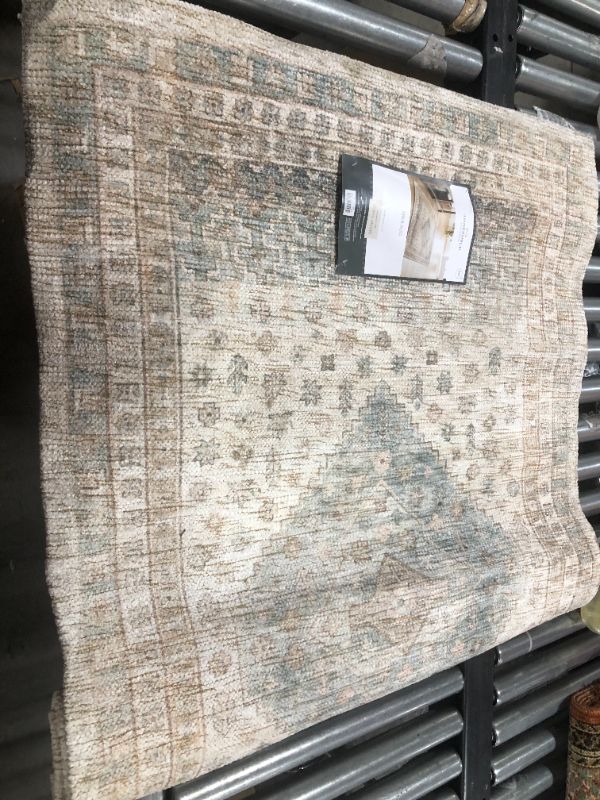 Photo 1 of 3'x5' Light Distressed Diamond Persian Style Rug Neutral - Threshold™ Designed with Studio McGee
