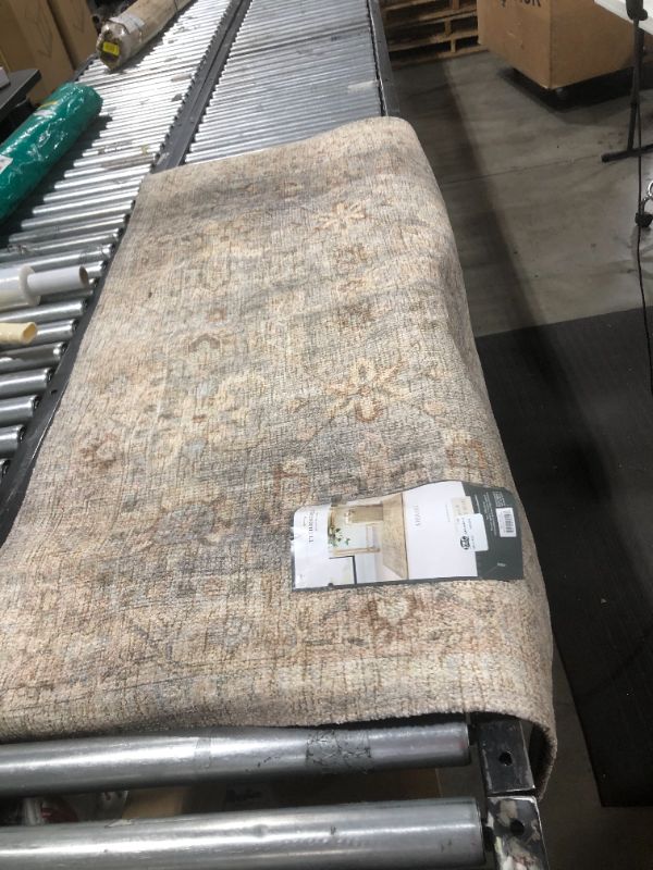 Photo 4 of 3'x5' Ledges Digital Floral Print Distressed Persian Style Rug Green - Threshold™ Designed with Studio McGee
