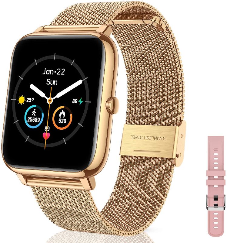 Photo 1 of CanMixs Smart Watch for Android Phones iOS Waterproof Smart Watches for Women Men Sports Digital Watch Fitness Tracker Heart Rate Blood Oxygen Sleep Monitor Touch Screen Compatible Samsung iPhone
