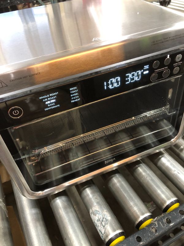 Photo 2 of Ninja DT251 Foodi 10-in-1 Smart XL Air Fry Oven, Bake, Broil, Toast, Air Fry, Roast, Digital Toaster, Smart Thermometer, True Surround Convection up to 450°F, includes 6 trays & Recipe Guide, Silver
