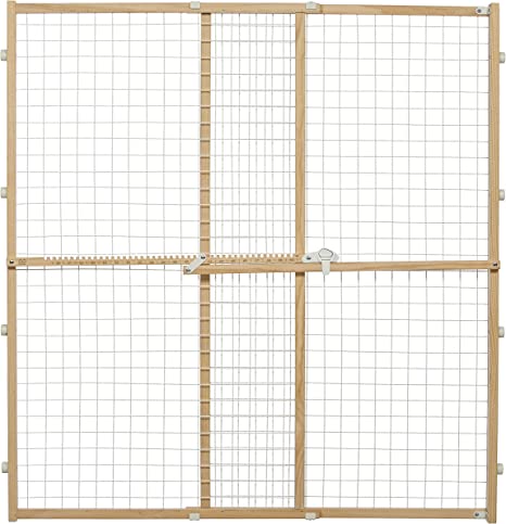 Photo 1 of Wood Pet Gate 44 High Featuring New Patented Latch System Wire Mesh Dog Gate Expands 29-41 Inches Wide
