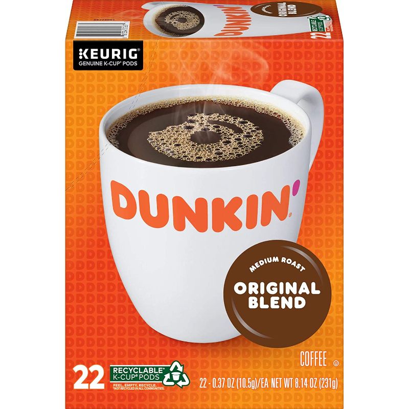 Photo 1 of 4 PACK - Dunkin' Original Blend Medium Roast Coffee, 2 Keurig K-Cup Pods - BEST BY 04/24/2022