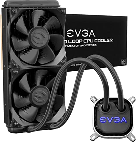 Photo 1 of EVGA CLC 240mm, All-In-1 RGB LED CPU Liquid Cooler, 2x FX12 120mm PWM Fans, Intel, AMD, 5 Year Warranty, 400-HY-CL24-V1
