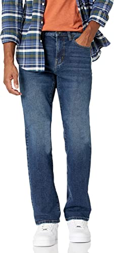 Photo 1 of Amazon Essentials Men's Standard Slim-Fit Stretch Bootcut Jean 35 x 32