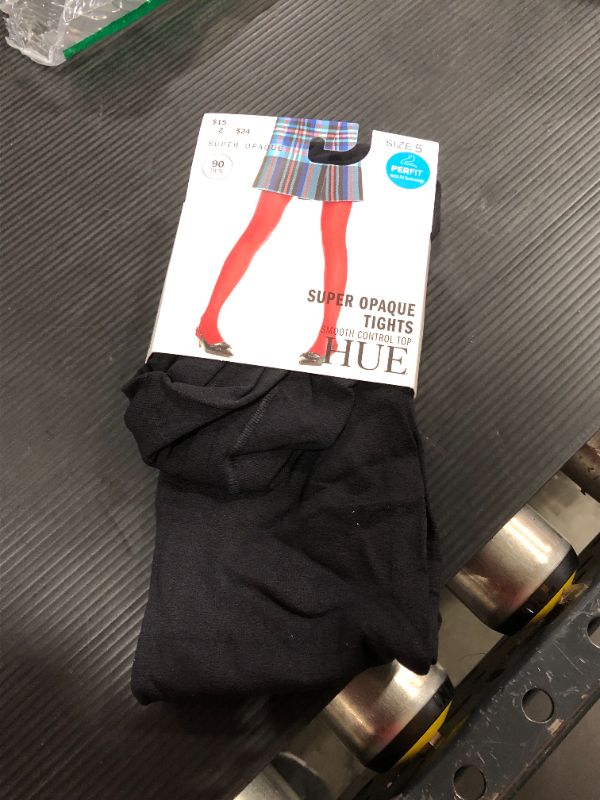 Photo 2 of HUE Womens Super Opaque Control Top Tights Style Size 5