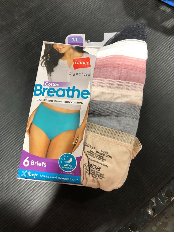 Photo 2 of Hanes Women's Signature Breathe Cotton Brief Underwear 6-Pack 7
