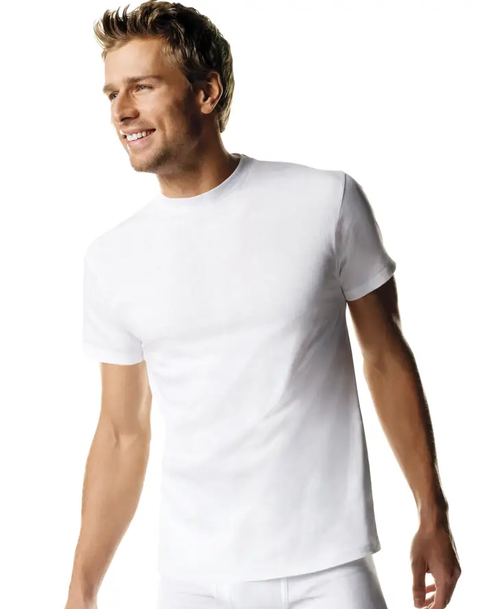 Photo 1 of Hanes Men's Tagless Cotton Crew Undershirt Set of 11 Sm