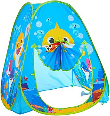 Photo 1 of Idea Nuova Baby Shark Collapsible Pop Up Play Tent for Kids, 28" W x 28" L x 30" H