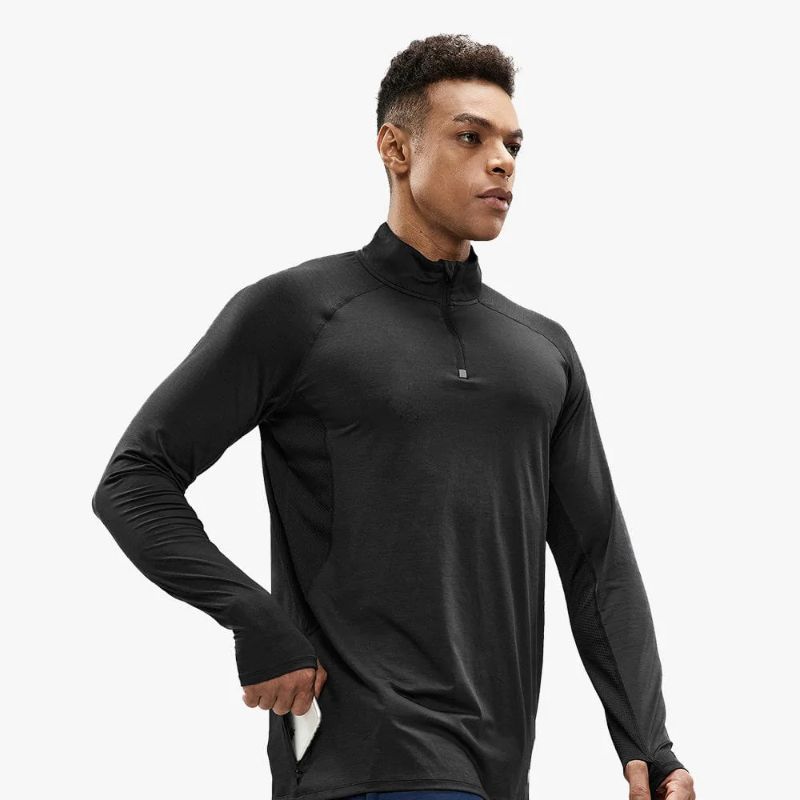 Photo 1 of Men Quarter-Zip Pullover Dry Fit Running Hiking Shirt with Pocket XXL