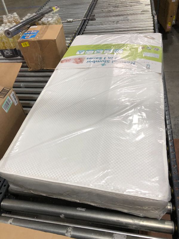 Photo 2 of L.A. Baby MT-4965-BSORG Natural V Triple Zone 2 in1 Crib Mattress with Breathe-Safe Fabric