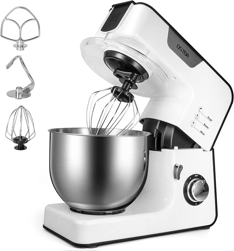 Photo 1 of OSTBA Stand Mixer?8+1 Speeds Kitchen Electric Mixer 5.5QT All Metal-Series Mixing Accessories with Dishwasher-Safe Mixing Bowl, Splash Guard, Tilt-Head Portable Dough Mixer 550W, White
