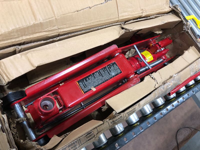 Photo 2 of BIG RED T83006 Torin Hydraulic Trolley Service/Floor Jack with Extra Saddle (Fits: SUVs and Extended Height Trucks): 3 Ton (6,000 lb) Capacity, Red
