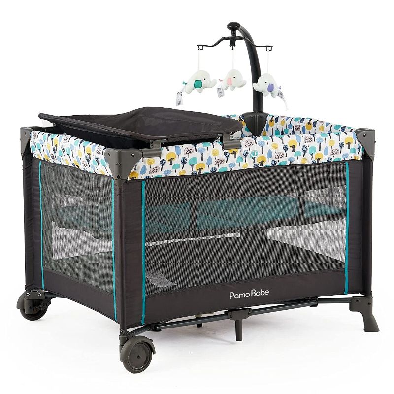 Photo 1 of Pamo Babe Deluxe Nursery Center ,Portable Playard with Comfortable Mattress,Changing Table and Cute Toys
