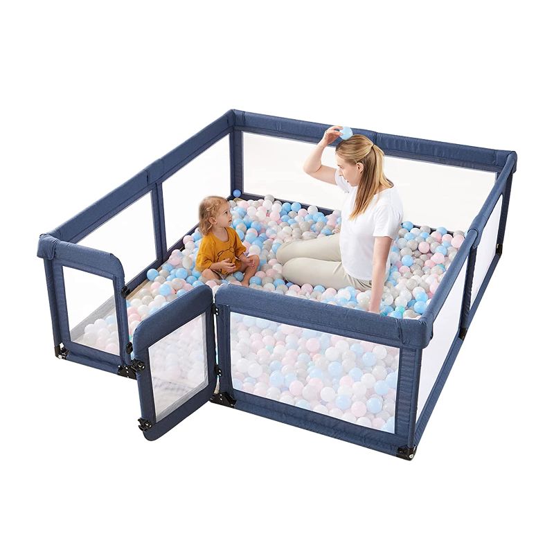 Photo 1 of Baby Playpen, Extra Large Playpen for Babies and Toddlers, Baby Gate Playpen Infant Play Yards Indoor Kids Activity Center for Baby Fence Play Area