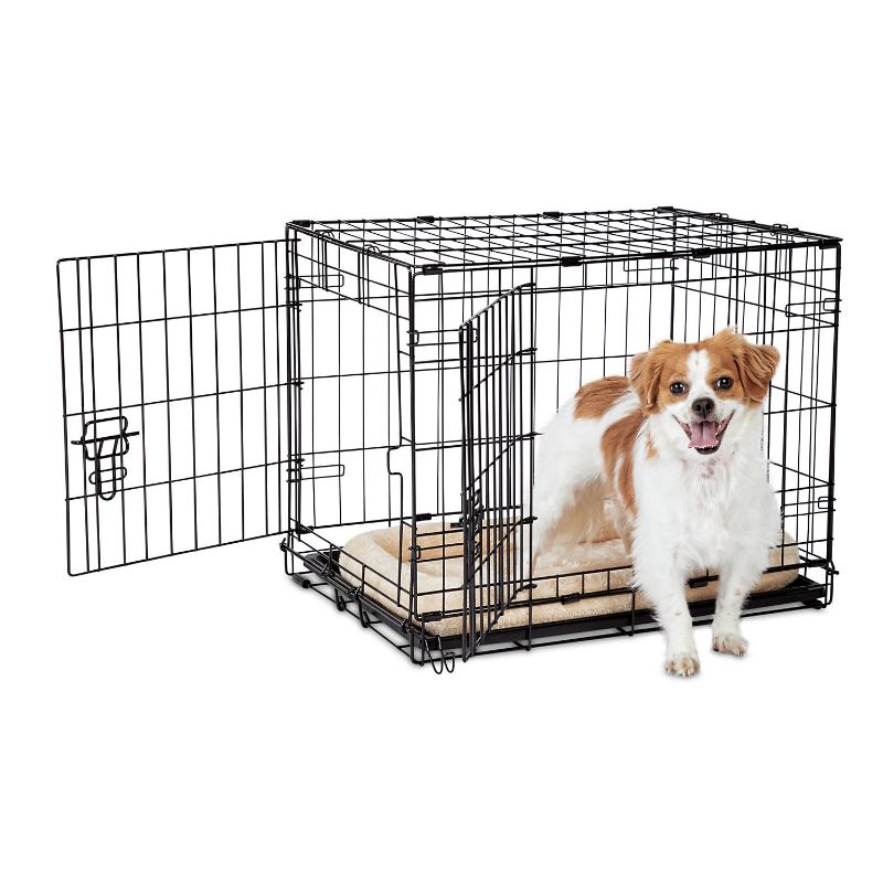 Photo 1 of Animaze 2-Door Folding Dog Crate, 24.5" L X 18" W X 19" H, Small, Black
