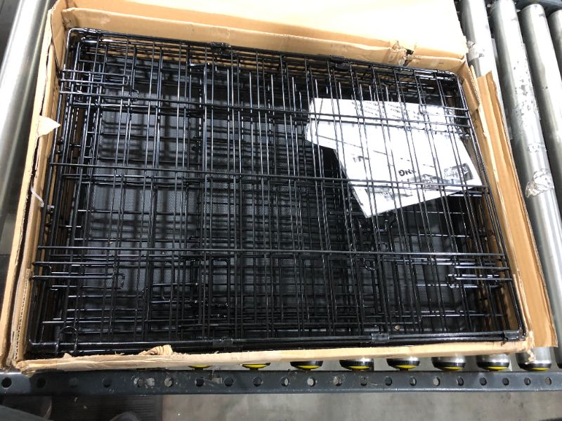 Photo 1 of Animaze 2-Door Folding Dog Crate, 24.5" L X 18" W X 19" H, Small, Black
