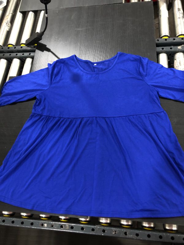 Photo 1 of Blue 3/4 Sleeve Shirt [XL]