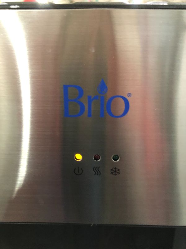 Photo 1 of Brio Limited Edition Top Loading Water Cooler Dispenser - Hot & Cold Water, Child Safety Lock, Holds 3 or 5 Gallon Bottles - UL/Energy Star Approved